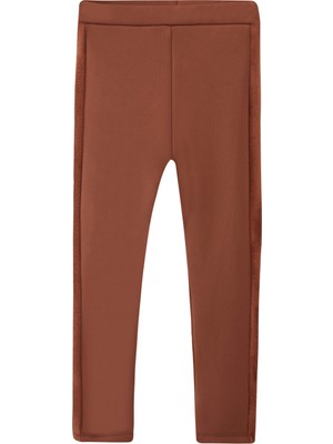 Lovetti Kahverengi Kız Çocuk Içi Peluş Yan Panel Tüylü Extra Kalın Kışlık Tayt