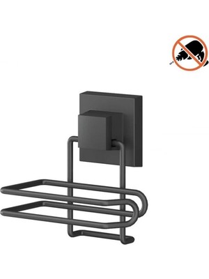 Tekno Tel EF-271 Siyah Tuvalet Kağıtlık | Yapışkanlı/vidalı Deliksiz Metal Wc Kağıt Tutucu