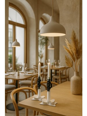 Feyza Design Şamdan Mumluk ve Biblo Seti, Bohem Tarz Dekoratif Hediyelik Eşya