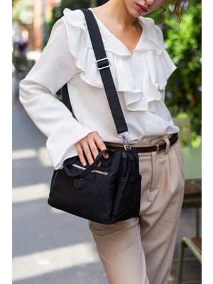 Sanmorris Şık ve Modern Çok Bölmeli Kadın El ve Omuz Çantası Iş, Günlük ve Seyahata Uygun