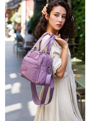 Sanmorris Şık ve Modern 4 Fermuar Bölmeli Kadın El ve Omuz Çantası , Günlük ve Seyahata Uygun