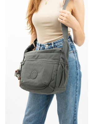 Sanmorris Unısex Suya Dayanıklı Krinkıl Kumaş Çapraz Günlük Okul Seyahat ve Omuz Çantası Srgn