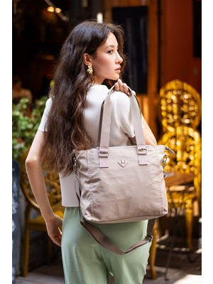 Sanmorris Kadın Çok Gözlü Plaj Büyük Boy - Seyahat Günlük Su Geçirmez Ayarlanabilir Askı El ve Omuz Çantası