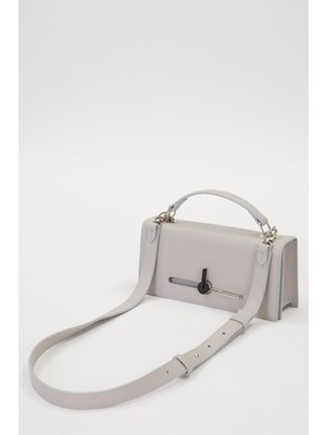 Levidor Lêvi D'or Açık Gri Çevirmeli Kilitli Omuz Çantası