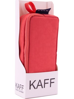 Ozmus Avm 01105 Mercan Suya Dayanıklı Krinkıl Kumaş Çift Bölmeli Kalemlik Kalem Kutusu