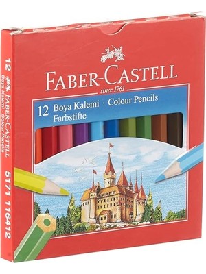 Faber-Castell Seti + Faber-Castell Karton Kutu Boya Kalemi, 12 Renk, Yarım Boy... + 15 Ürün