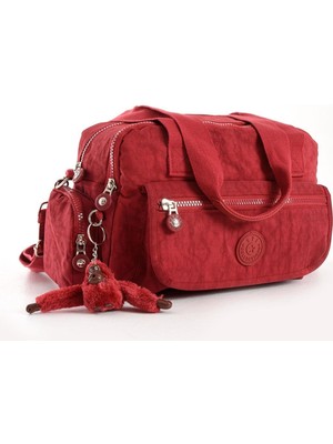 571 Collections Çanta Ultra Hafif Su Geçirmez Çok Cepli Kadın Omuz Çantası Günlük Çapraz Maymunlu