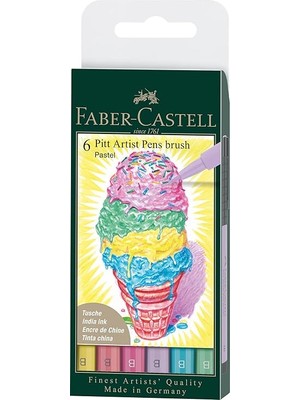 Faber-Castell Seti + Faber-Castell Pitt Çizim Kalemi Fırça Uç "pastel Renkler"... + 5 Ürün