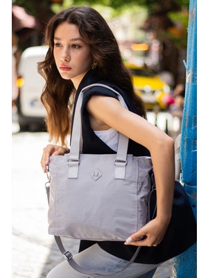 Sanmorris Kadın Çok Gözlü Plaj Büyük Boy - Seyahat Günlük Su Geçirmez Ayarlanabilir Askı El ve Omuz Çantası