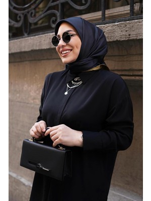 Levidor Siyah Çevirmeli Kilitli Omuz Çantası