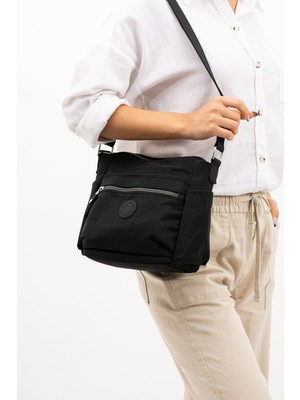 Sanmorris Jasminel Çok Gözlü Suya Dayanıklı Paraşüt Kumaş Ayarlanabilir Çapraz Askılı Omuz Çantası