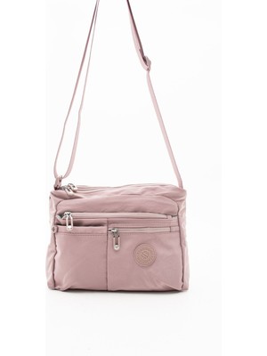 Sanmorris Kadın Çok Gözlü Suya Dayanıklı Paraşüt Kumaş Ayarlanabilir Çapraz Askılı Omuz Çantas