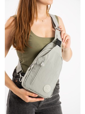 Sanmorris Kadın Suya Dayanıklı Krinkıl Kumaş Çapraz Askılı Günlük Çanta