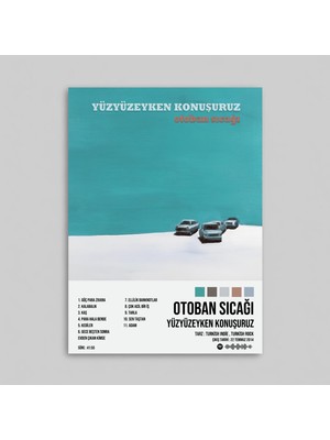 Orendart Yüzyüzeyken Konuşuruz - Otoban Sıcağı Albüm Spotify Çerçeveli - Çerçevesiz Poster Tablo