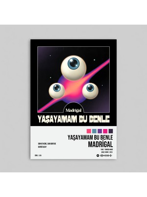 Orendart Madrigal - Yaşayamam Bu Benle Spotify Çerçeveli - Çerçevesiz Poster Tablo
