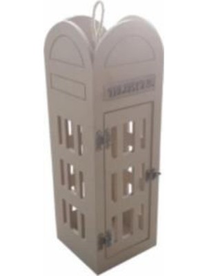 Feyza Design Şık Ahşap Dekoratif Fenerlik Obje R-244, Ev ve Ofis Için Süş