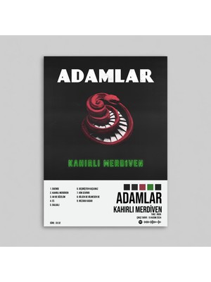Orendart Adamlar - Kahırlı Merdiven Albüm Spotify Çerçeveli - Çerçevesiz Poster Tablo