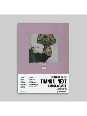 Orendart Ariana Grande - Thank U, Next Albüm Spotify Çerçeveli - Çerçevesiz Poster Tablo