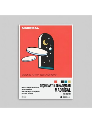 Orendart Madrigal - Geçme Artık Sokağımdan Spotify Çerçeveli - Çerçevesiz Poster Tablo