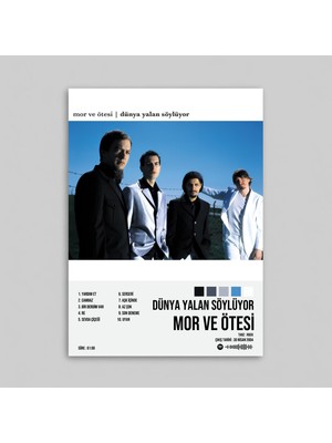 Orendart Mor ve Ötesi - Dünya Yalan Söylüyor Albüm Spotify Çerçeveli - Çerçevesiz Poster Tablo