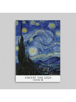 Orendart Vıncent Van Gogh - The Starry Night Çerçeveli - Çerçevesiz Sanat Koleksiyon Poster Tablo