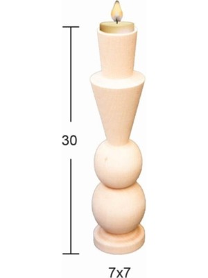 Feyza Design El Yapımı Şık Ahşap Şamdan, Zarif ve Doğal Tasarım ile Evinizi Güzelleştirir