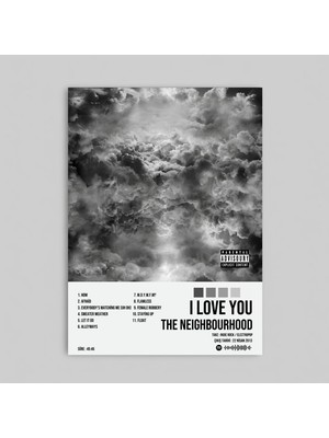 Orendart The Neighbourhood - I Love You Albüm Spotify Çerçeveli - Çerçevesiz Poster Tablo