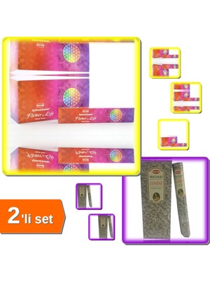 Hereveoyuncak Flower Of Life Masala Aromalı Çubuk Tütsü + Precious Jasmine Aromalı Çubuk Tütsü - 2li Set R6Q3A0