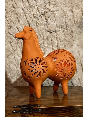 Feyza Design El Yapımı Dekoratif At Figürlü Tealight Mumluk, Şık Hediye Seçeneği