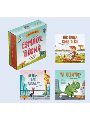 Puset Kitap Minikler Için Esmâü'l Hüsnâ Seti (3 Çift Taraflı Kitap)
