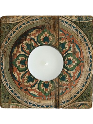 Feyza Design Renkli Doğaltaş Mumluk, Şık ve Zarif Dekoratif Aksesuar