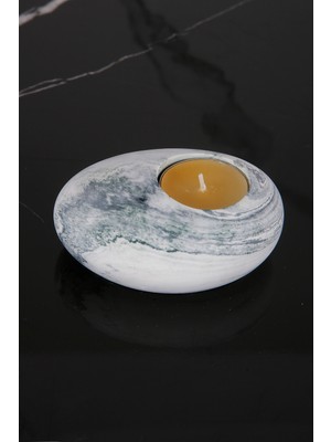 Feyza Design El Yapımı Beton Tealight Mumluk, Şık ve Modern Dekor Parçası