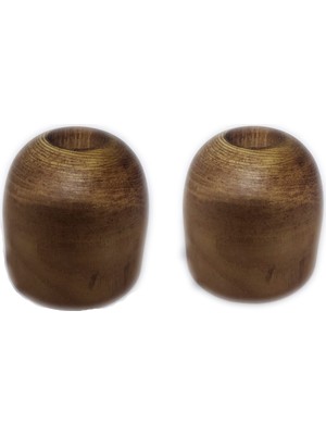 Feyza Design Şamdan Seti, Kayın Ağacı, Ahşap, 2'li, Dekoratif, Zarif Tasarım