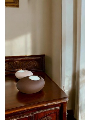 Feyza Design El Yapımı Dekoratif Mumluk Seti, 2 Renk, Şamdan, Şık ve Zarif Tasarım