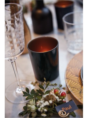 Feyza Design Lacivert Tealight Mumluk, 300ML, 10 Cm, Şık ve Zarif Tasarım