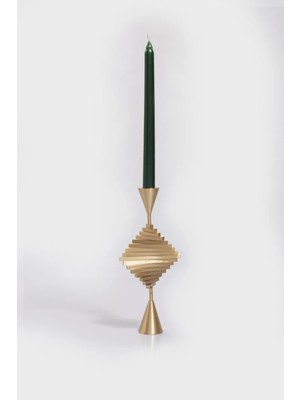 Feyza Design El Işçiliği Konik Pirinç Şamdan, Şık ve Zarif Dekorasyon Parçası