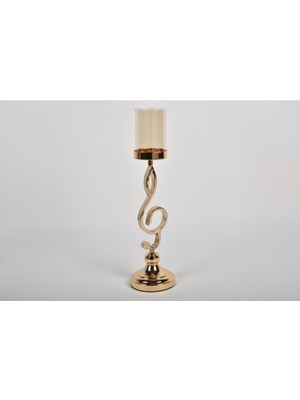 Feyza Design Altın Renkli Şamdan, Günlük ve Özel Ortamlar Için Şık Dekorasyon