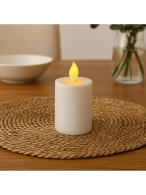 Feyza Design Parlak Silindir LED Pilli Baton Mum 5 cm ile Şık ve Aydınlatıcı Ortamlar