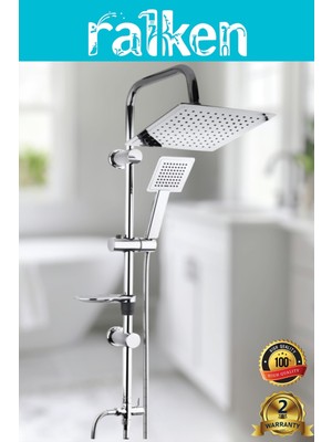 Ralken Krom Lüx Robot Duş Seti - Yağmurlama Tepe Duş Takımı