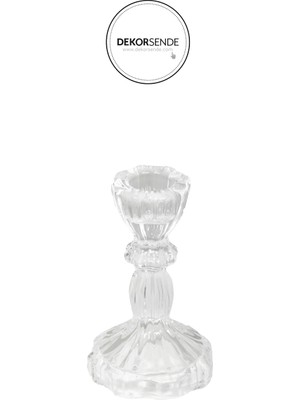 Feyza Design Şık Beyaz Dekoratif Şamdan, Ev ve Ofis Aksesuarı