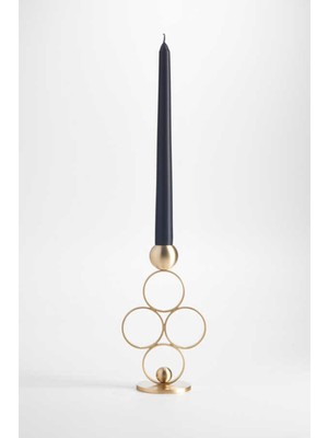 Feyza Design Şamdan Takımı, 4'lü Pirinç, Şık ve Zarif Aydınlatma Seti