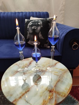 Feyza Design El Yapımı Fıçı Kandil 3'lü Set, Kandil Yağı Hediye ile Özel Tasarım