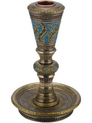Feyza Design Şık Arabesk Mumluk, Dekoratif ve Koleksiyonluk, 15.5X10.5X10.5 cm