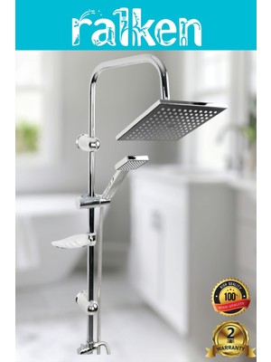 Ralken Krom Robot Duş Seti - Yağmurlama Tepe Duş Takımı