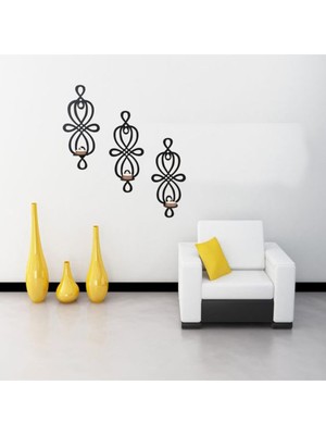 Feyza Design Şık Ahşap Lazer Kesim Mumluk ve Şamdan, Modern Dekorasyon Için