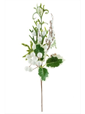 Ağaç Beyaz Kokina Yılbaşı Süsü 34 cm