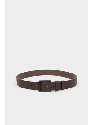 DeFacto Erkek Dikdörtgen Toka Suni Deri Jean Kemeri G8202AXNS