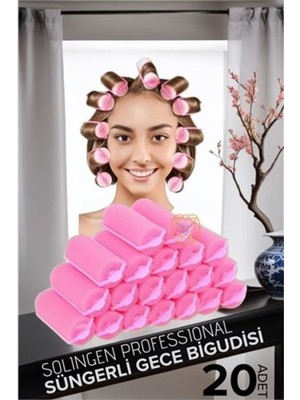 Özbience Süngerli Gece Bigudisi 3 cm 20'li, Profesyonel Kalite, Saç Şekillendirme Seti