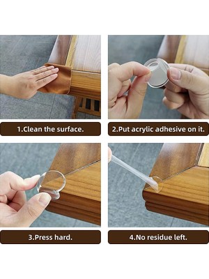 Novytech Silikon Şeffaf Masa Kenar , Köşe Koruması - Lisinya