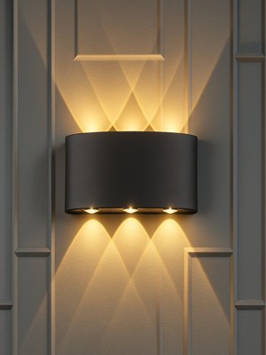 Feyza Design Haiti Aplik 3+3 Dekoratif Çift Yönlü 10W Sarı Elektrikli